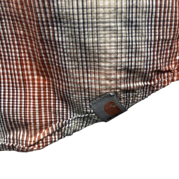 Carhartt Men’s Sz Lrg Relaxed Fit Short Sleeve Button Down Cotton Work Shirt - Picture 3 of 6